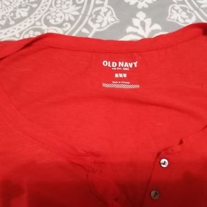 Red old navy quarter sleeve shirt
